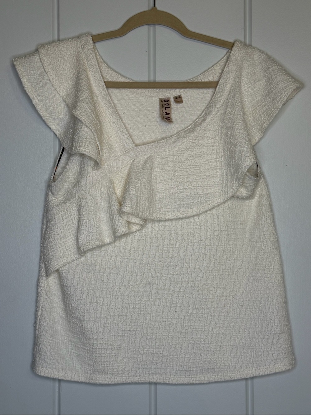dolan Ivory Off-Shoulder Ruffle Sweater - Picture 3 of 5